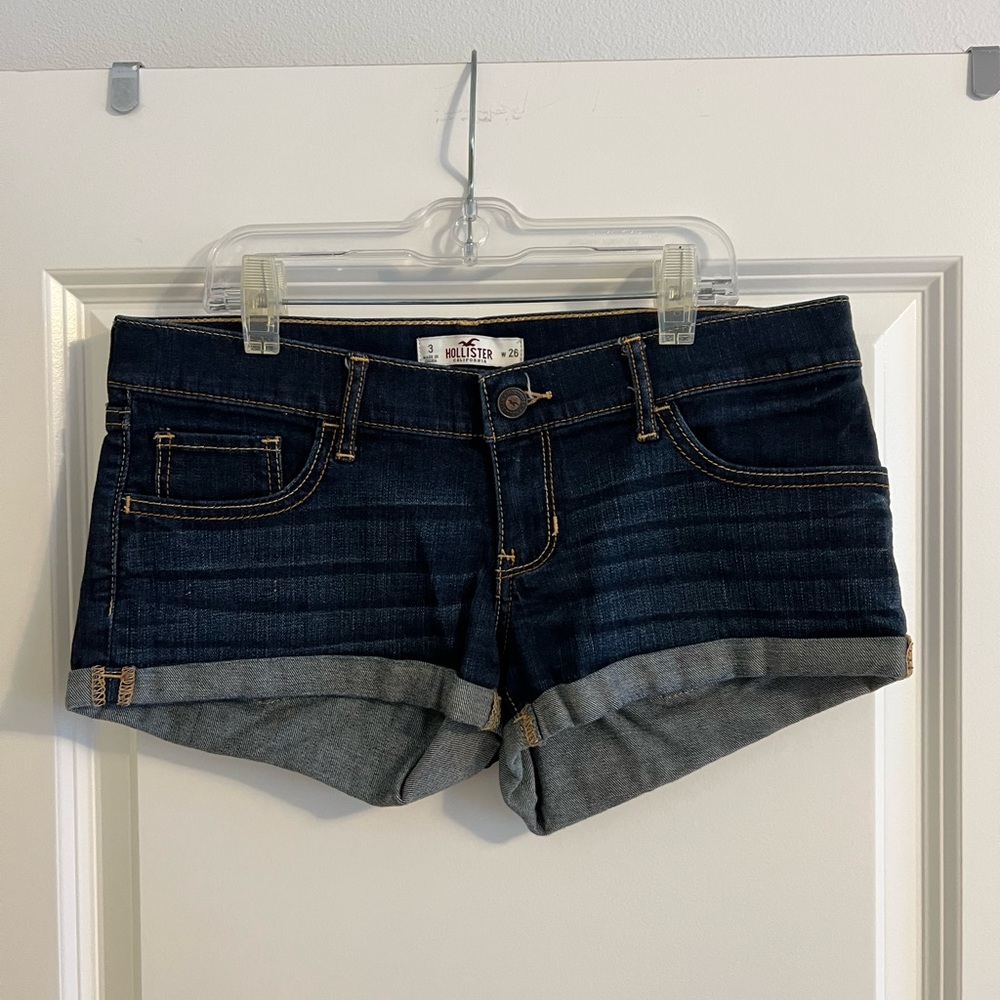 Hollister Dark Blue Denim Shorts
